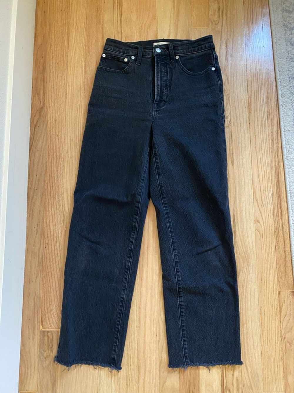 Black Madewell perfect vintage wide leg jean  size 26